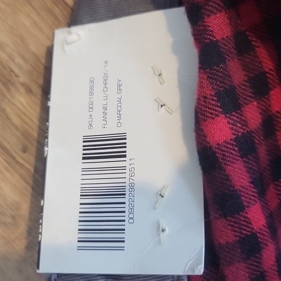 NATURAL REFLECTIONS Charcol Gray Fully Lined Buffalo Check Pants - Picture 10 of 16